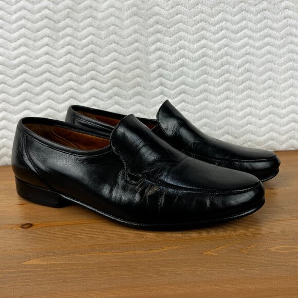 Allen Edmonds Mens Leather Loafers Lugano Wide Dress Made Italy 10.5 EE 49910 - Picture 1 of 15